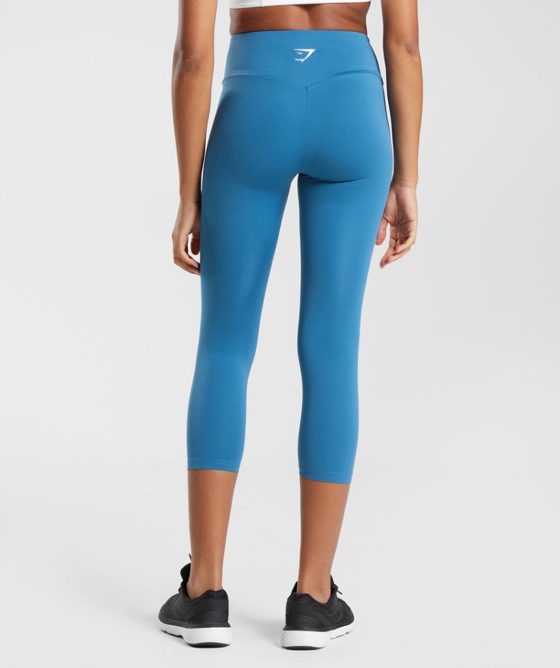 Women's Gymshark Training 7/8 Leggings Blue | CA ND63A8